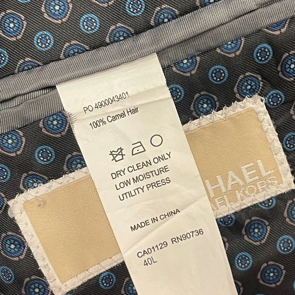 Michael Kors 100% Camel Hair Blazer | Navy | 40 L